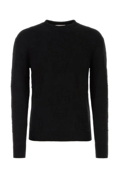 ALEXANDER MCQUEEN ALEXANDER MCQUEEN MEN BLACK COTTON SWEATER