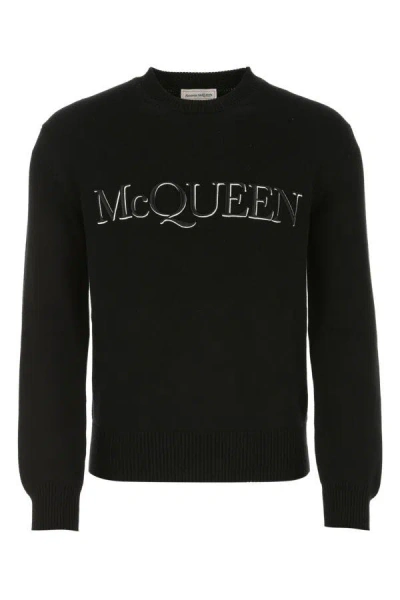 ALEXANDER MCQUEEN ALEXANDER MCQUEEN MEN BLACK COTTON SWEATER