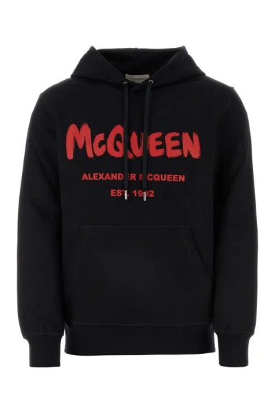 Alexander Mcqueen Man Black Cotton Sweatshirt