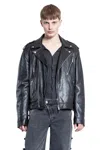 Alexander Mcqueen Leather Jacket With Belted Waist And Epaulettes In Black