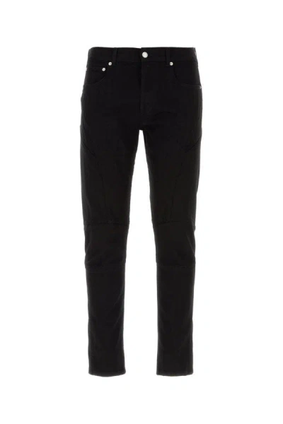 Alexander Mcqueen Versatile Stretch Denim Trousers In Black