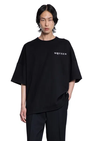 Alexander Mcqueen Man Black T-shirts & Tank Tops