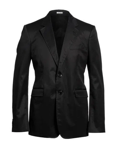 Alexander Mcqueen Man Blazer Black Size 42 Cotton