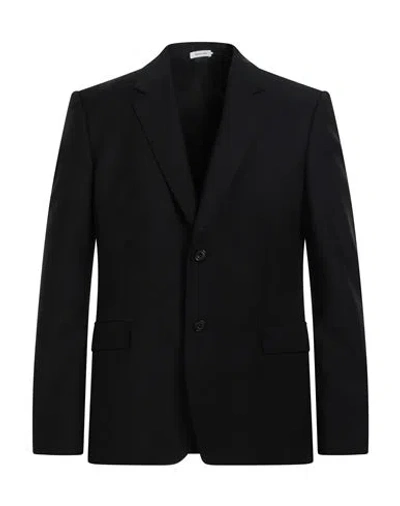 Alexander Mcqueen Man Blazer Black Size 42 Wool, Mohair Wool