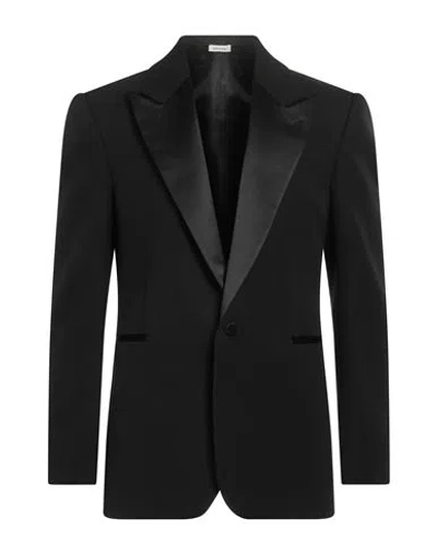 Alexander Mcqueen Single-breasted Suit Jacket In Black