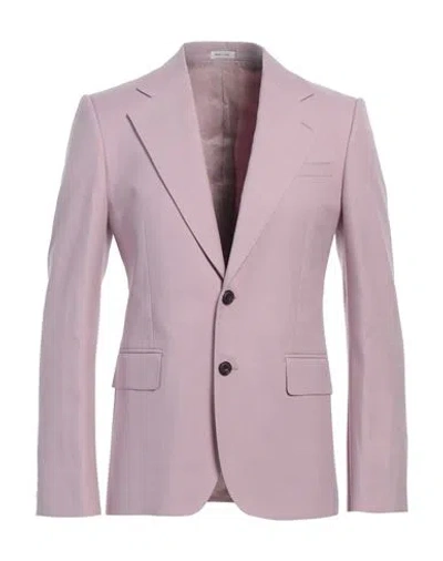 Alexander Mcqueen Man Blazer Light Pink Size 36 Polyester, Wool