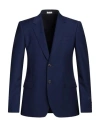 Alexander Mcqueen Man Blazer Navy Size 38 Wool, Mohair Wool In Navy Blue