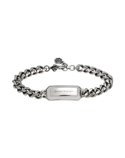 Alexander Mcqueen Man Bracelet Silver Size - Brass In Metallic