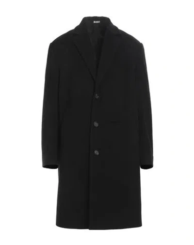 Alexander Mcqueen Man Coat Black Size 40 Wool, Cashmere