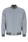 ALEXANDER MCQUEEN ALEXANDER MCQUEEN MAN GREY POLYESTER BOMBER JACKET