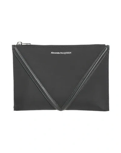 Alexander Mcqueen Man Handbag Black Size - Leather, Textile Fibers