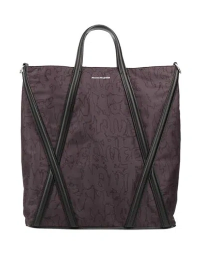 Alexander Mcqueen Man Handbag Black Size - Textile Fibers, Leather In Black