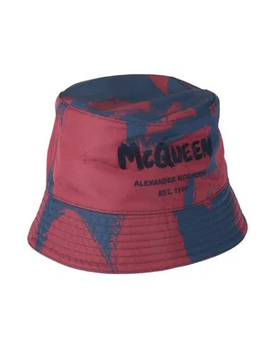 Alexander Mcqueen Man Hat Burgundy Size M Polyester, Viscose In Red