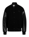 ALEXANDER MCQUEEN ALEXANDER MCQUEEN MAN JACKET BLACK SIZE 42 CALFSKIN, WOOL, CASHMERE, VISCOSE, POLYESTER