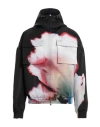 Alexander Mcqueen Multicolor Multicolour Floral Print Windbreaker Jacket In Black