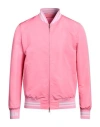 Alexander Mcqueen Man Jacket Pink Size 38 Polyester, Silk, Polyamide, Elastane