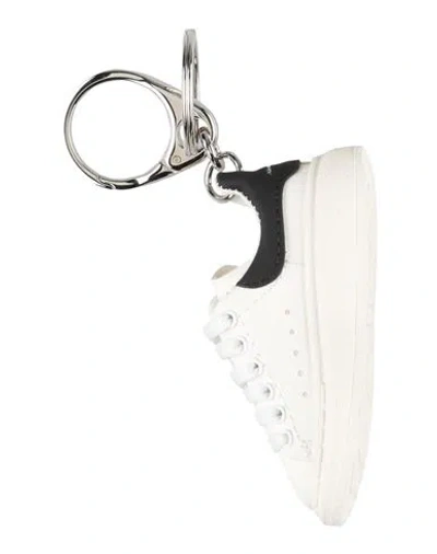 Alexander Mcqueen Man Key Ring White Size - Textile Fibers, Metal, Rubber