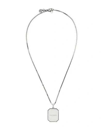 Alexander Mcqueen Man Necklace Silver Size - Metal In Gray