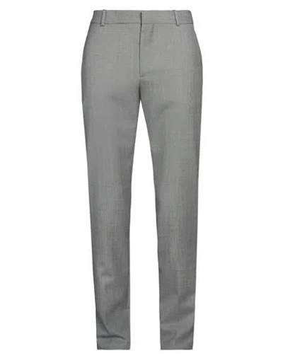 Alexander Mcqueen Man Pants Grey Size 34 Wool In Gray