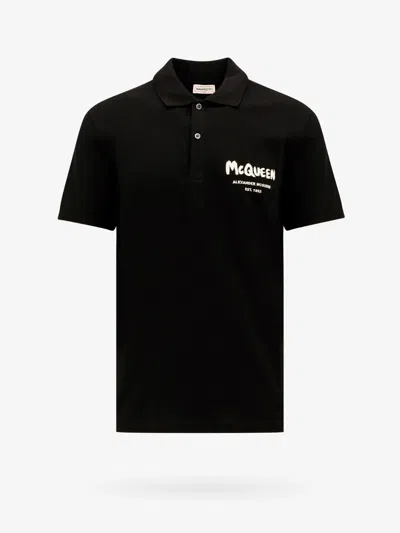 Alexander Mcqueen Man Polo Shirt Man Black Polo Shirts