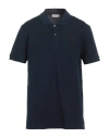 Alexander Mcqueen Man Polo Shirt Navy Blue Size Xs Cotton, Viscose, Polyester