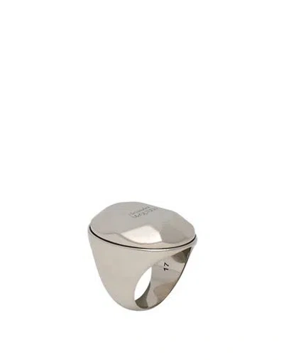 Alexander Mcqueen Man Ring Silver Size 8 Metal