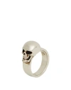 Alexander Mcqueen The Side Skull Ring In Silver
