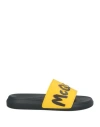 Alexander Mcqueen Man Sandals Ocher Size 10 Rubber In Yellow