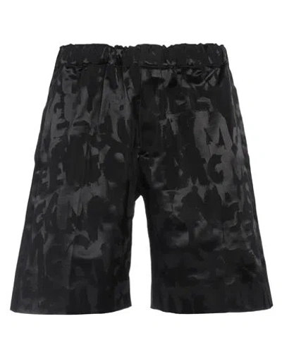 Alexander Mcqueen Man Shorts & Bermuda Shorts Black Size 34 Cotton, Viscose