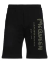 Alexander Mcqueen Man Shorts & Bermuda Shorts Black Size L Cotton