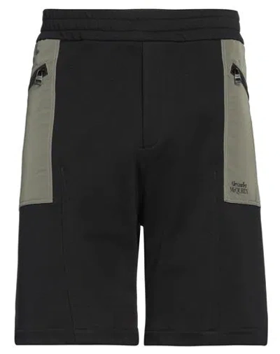 Alexander Mcqueen Man Shorts & Bermuda Shorts Black Size Xl Cotton, Polyester, Viscose