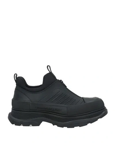 Alexander Mcqueen Man Sneakers Black Size 7 Leather, Technical Fibers