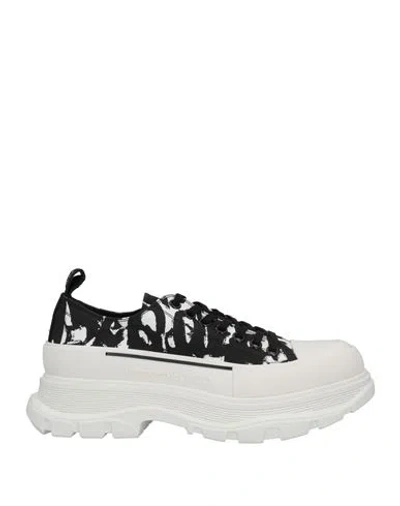 Alexander Mcqueen Man Sneakers Black Size 9 Textile Fibers