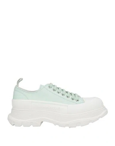 Alexander Mcqueen Sea Green Leather Tread Slick Sneakers