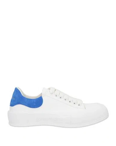 Alexander Mcqueen Man Sneakers White Size 9 Textile Fibers, Leather