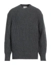 Alexander Mcqueen Jacquard-trimmed Wool Sweater In Grey