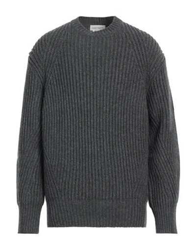 Alexander Mcqueen Man Sweater Lead Size L Wool In Grey