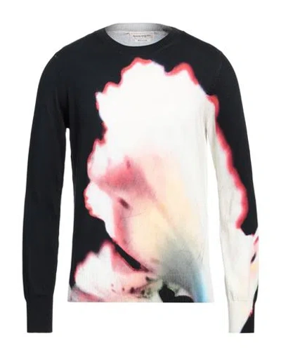 Alexander Mcqueen Alexander Mc Queen Jersey With Solarised Flower Print In Black