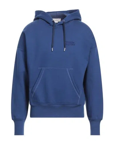 Alexander Mcqueen Man Sweatshirt Blue Size Xl Cotton, Elastane, Viscose, Polyester