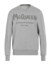 Alexander Mcqueen Logo Printed Crewneck Sweatshirt In Grey