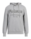 Alexander Mcqueen Man Sweatshirt Light Grey Size S Cotton, Elastane In Multi