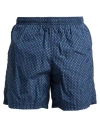 Alexander Mcqueen Man Swim Trunks Navy Size 30 Polyamide, Polyester In Navy Blue