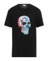 Alexander Mcqueen Printed Cotton-jersey T-shirt In Black