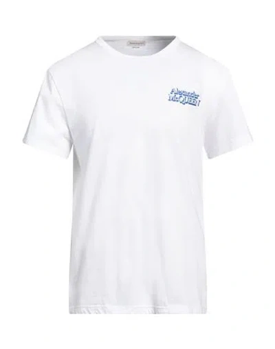 Alexander Mcqueen Man T-shirt White Size L Cotton, Viscose, Polyester