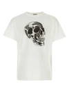 Alexander Mcqueen Skull Print Crewneck T-shirt In White