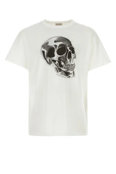 ALEXANDER MCQUEEN ALEXANDER MCQUEEN MEN WHITE COTTON T-SHIRT