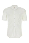 Alexander Mcqueen Stretch Poplin Shirt In White