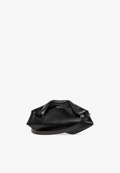 Alexander Mcqueen Manta Calf Leather Clutch Bag In Black