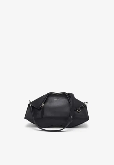 Alexander Mcqueen Manta Calf Leather Clutch In Black