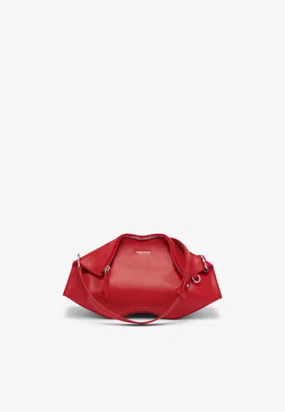 Alexander Mcqueen Manta Calf Leather Clutch In Red